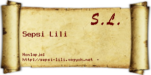 Sepsi Lili névjegykártya